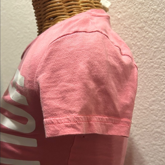 Y2K Hollister Pink Tee with White Name Logo - Picture 5 of 7